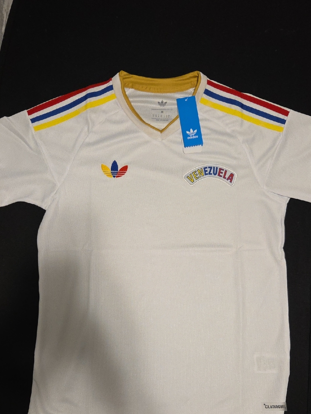 adidas White Venezuela Accent Jersey with Red, Blue & Yellow Details - Picture 3 of 7